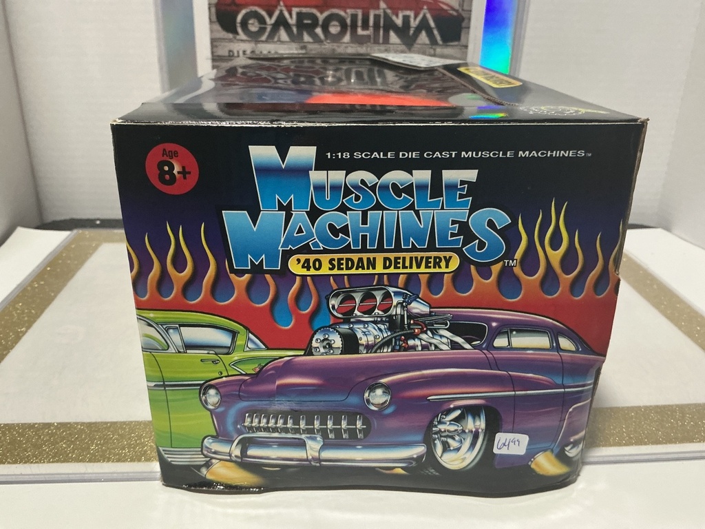 1/18: MUSCLE MACHINES ORANGE ‘40 SEDAN DELIVERY image