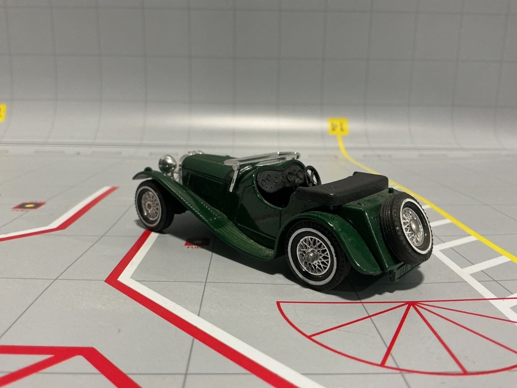 1:43 MATCHBOX MODELS OF YESTERYEAR Y1 JAGUAR SS 100 GREEN image