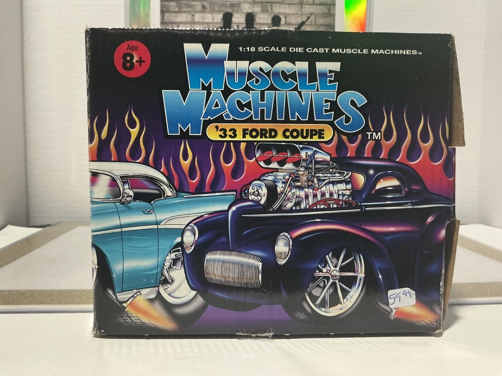 1/18: MUSCLE MACHINES ORANGE ‘33 FORD COUPE image