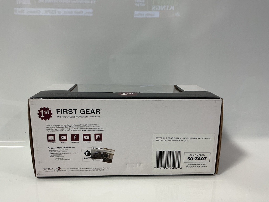 1: 50 FIRST  GEAR PETERBILT 367 TANDEM AXLE  DUMP TRUCK 50-3407 - Photo 5