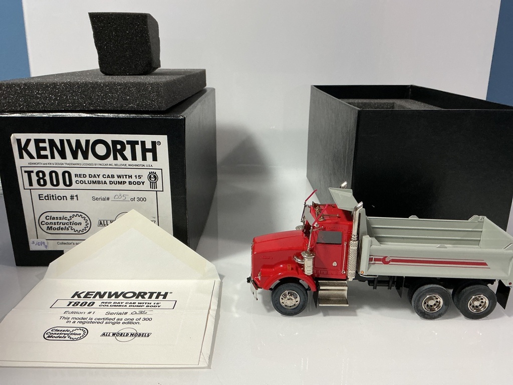 1:50 CCM KENWORTH T800 DAY CAB WITH 15’ COLUMBIA DUMP BODY - Photo 2