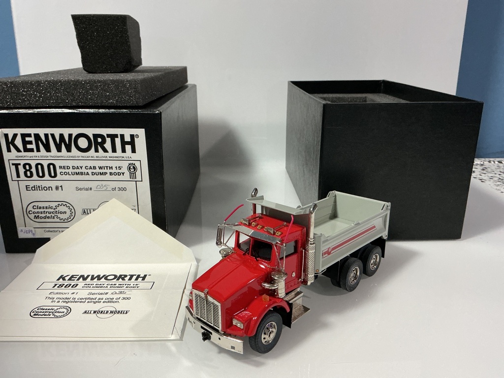 1:50 CCM KENWORTH T800 DAY CAB WITH 15’ COLUMBIA DUMP BODY - Photo 3