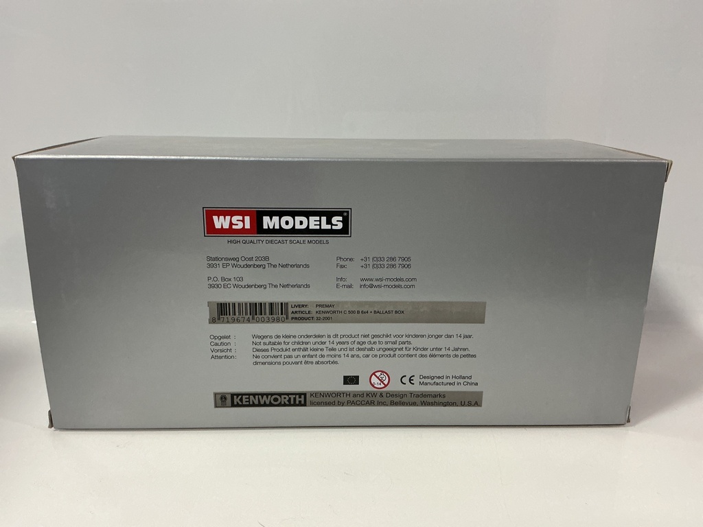 1:50 WSI MODELS KENWORTH C500B 6x4 & BALLAST BOX #32-2001 - Photo 2
