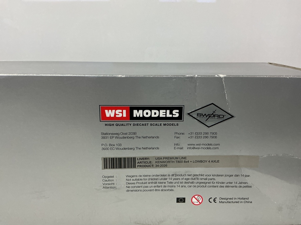 1:50 WSI SWORD MODELS KENWORTH T8OO 8 X 4  LOWBOY 4 AXLE # 34–2026 - Photo 4