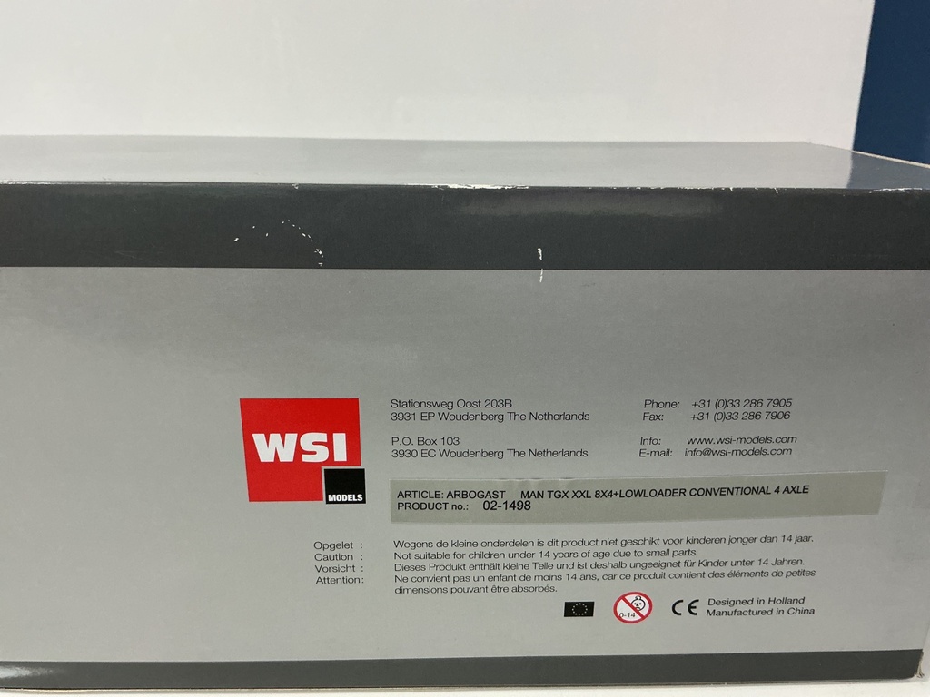 1:50 WSI MODELS ARBOGAST MAN TGX  8 X 4 WITH LOWBOY TRAILER #02–1498 - Photo 4