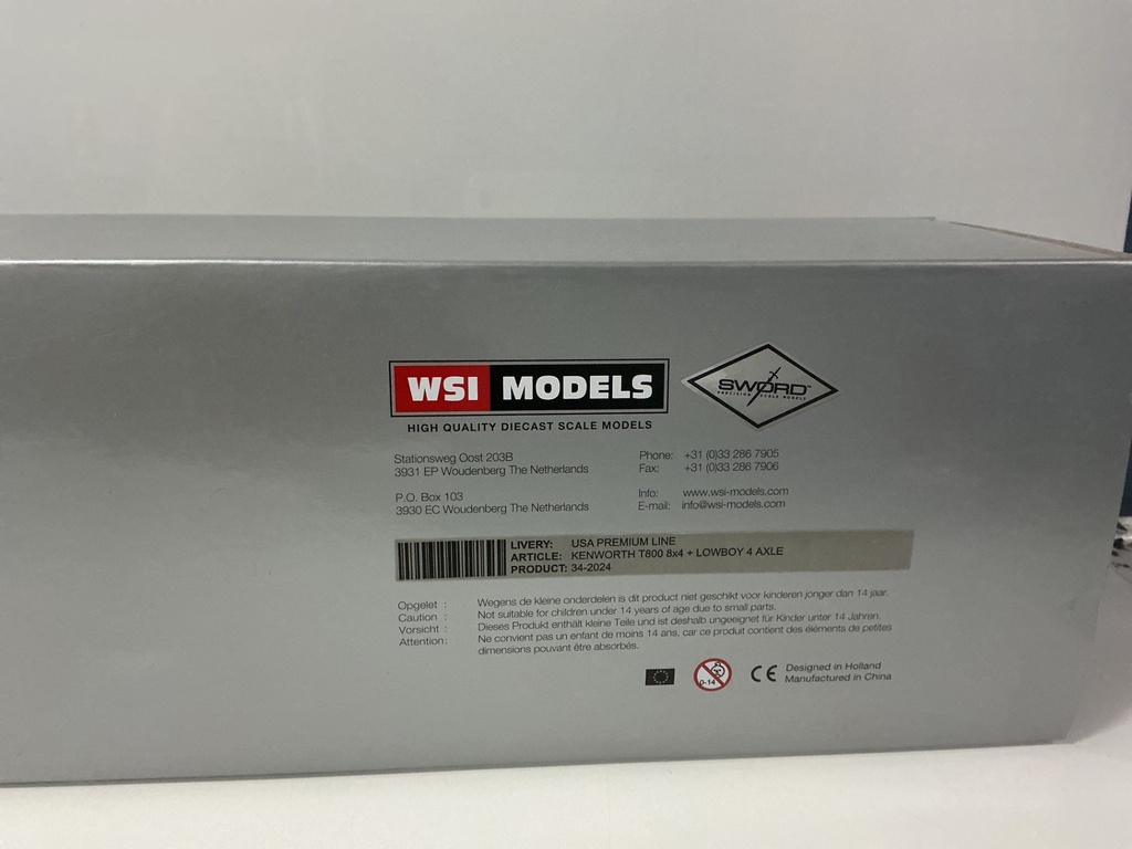 1:50 WSI SWORD KENWORTH T800 & LOWBOY TRAILER #34–2024 MAXIM CRANES - Photo 4