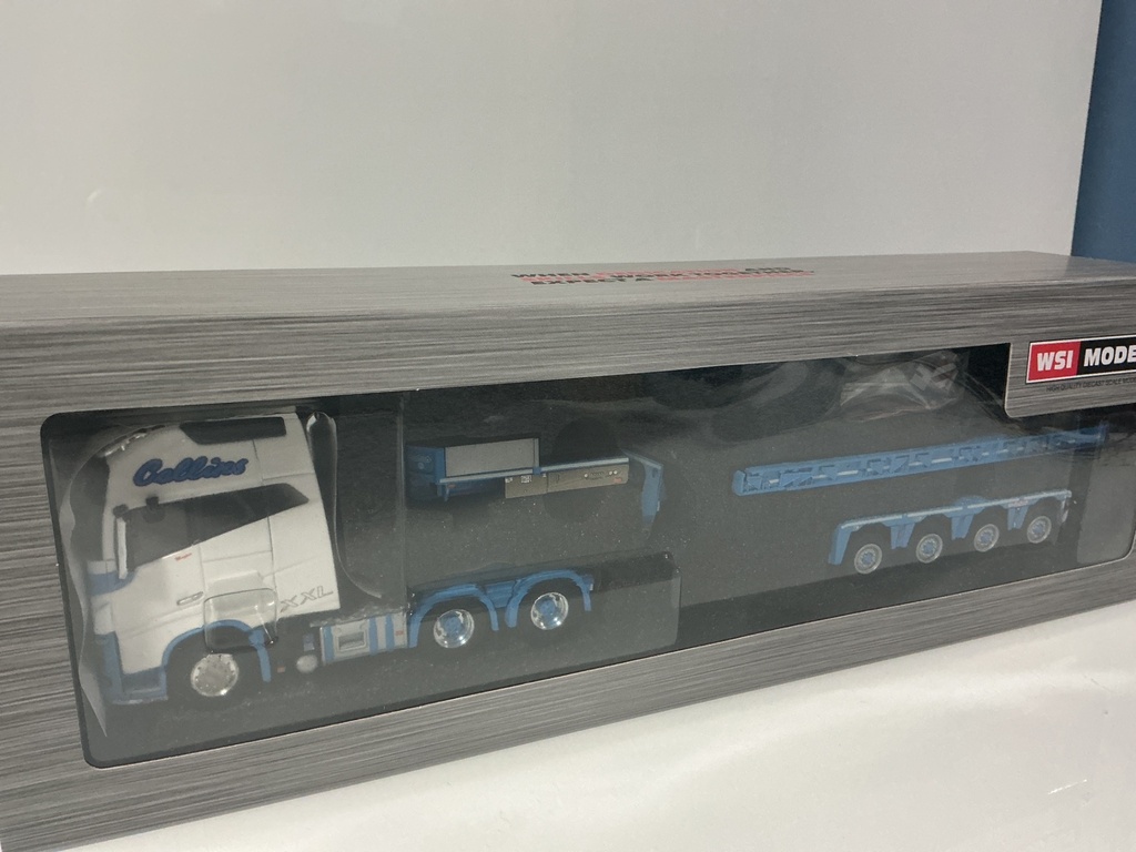 1:50 WSI MODELS VOLVO FH4 XXL 6 X 4 WITH LOW LOADER TRAILER COLLINS #02–3228 - Photo 2