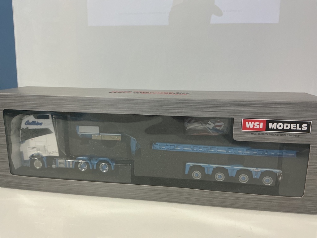 1:50 WSI MODELS VOLVO FH4 XXL 6 X 4 WITH LOW LOADER TRAILER COLLINS #02–3228 - Photo 3