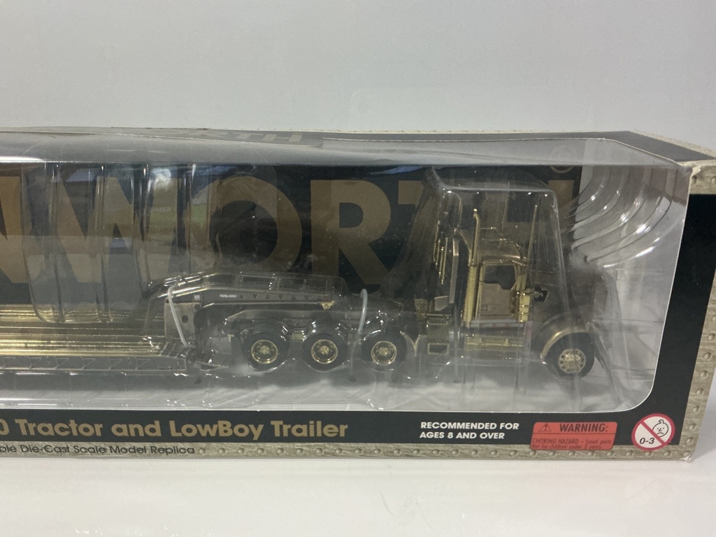 1:50 NORSCOT KENWORTH W900 TRACTOR AND LOWBOY TRAILER #62106 LE GOLD - Photo 2