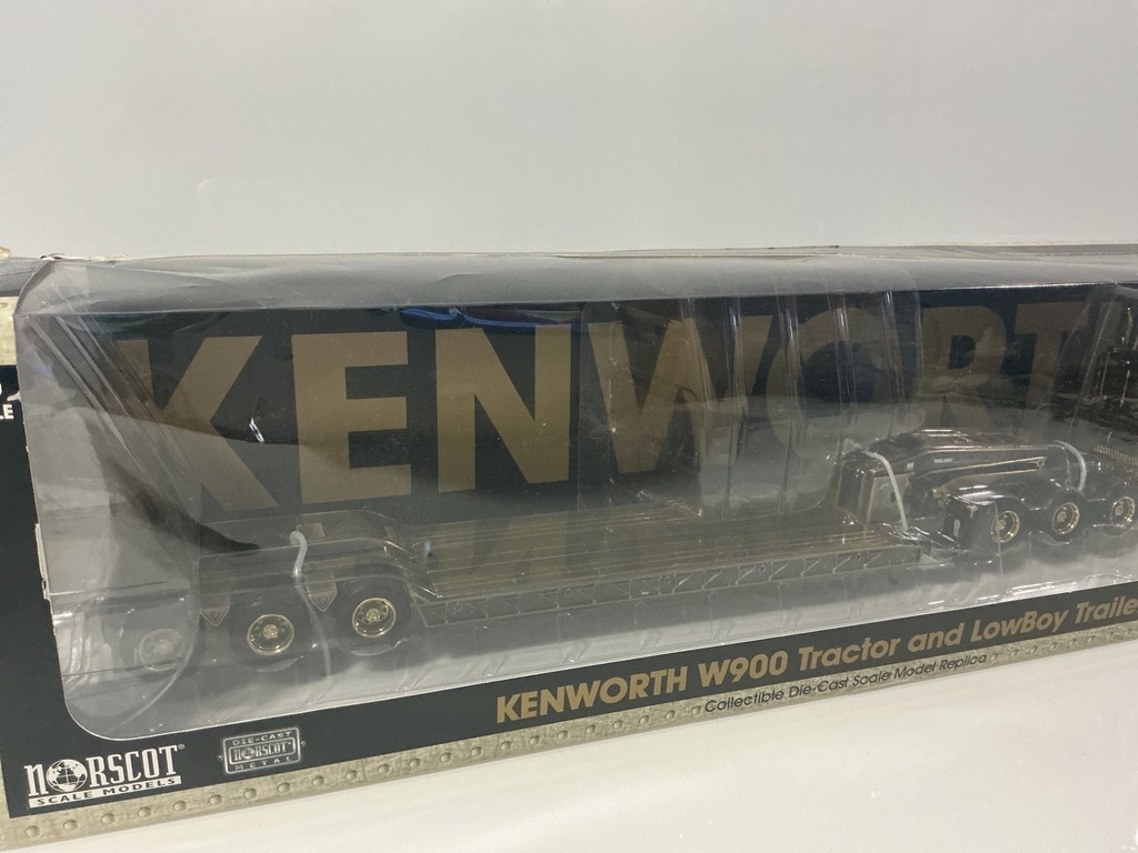 1:50 NORSCOT KENWORTH W900 TRACTOR AND LOWBOY TRAILER #62106 LE GOLD - Photo 3
