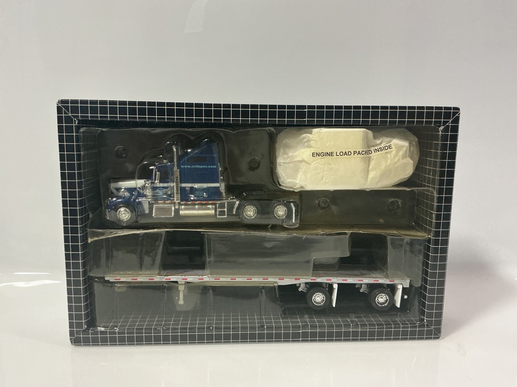 1:64 HARTOY PEM KENWORTH MIDWEST TRUCKING  WITH FLATBED AND LOAD #M81702 - Photo 3