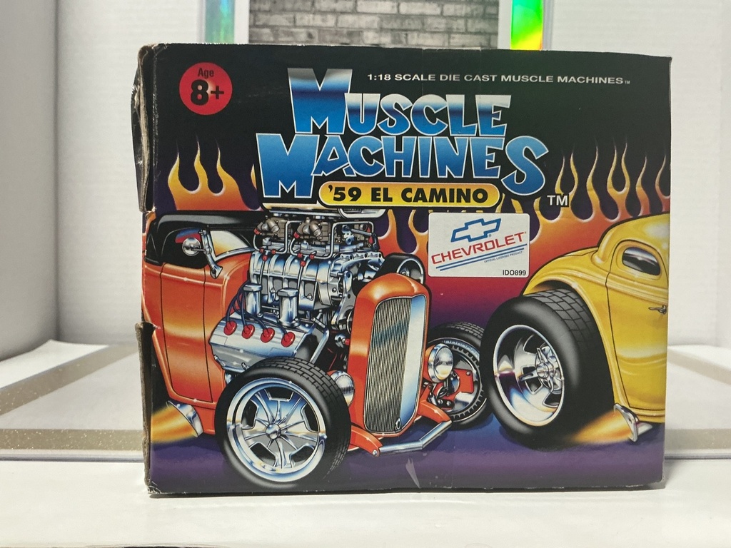 1/18: MUSCLE MACHINES ‘59 EL CAMINO BLUE [WATER DAMAGED BOX] image