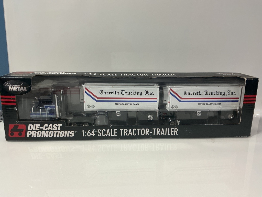1:64 DIE-CAST PROMOTIONS DCP KENWORTH K100 WITH CARRETTA  PUP TRAILERS #33491 - Photo 4