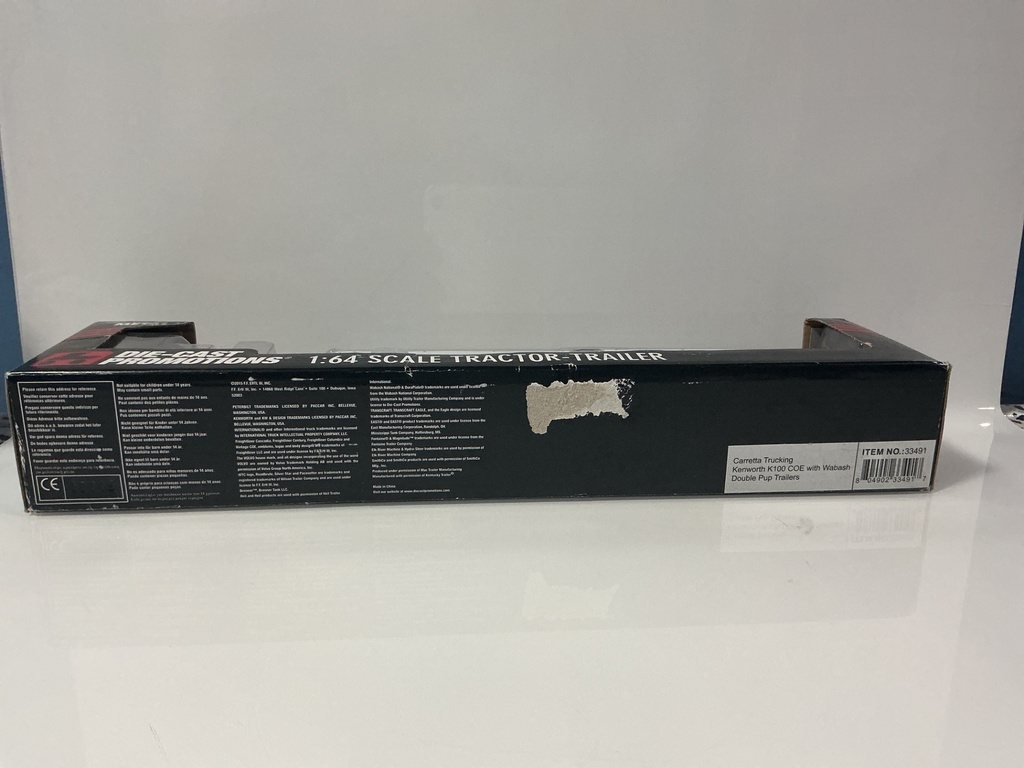 1:64 DIE-CAST PROMOTIONS DCP KENWORTH K100 WITH CARRETTA  PUP TRAILERS #33491 - Photo 5