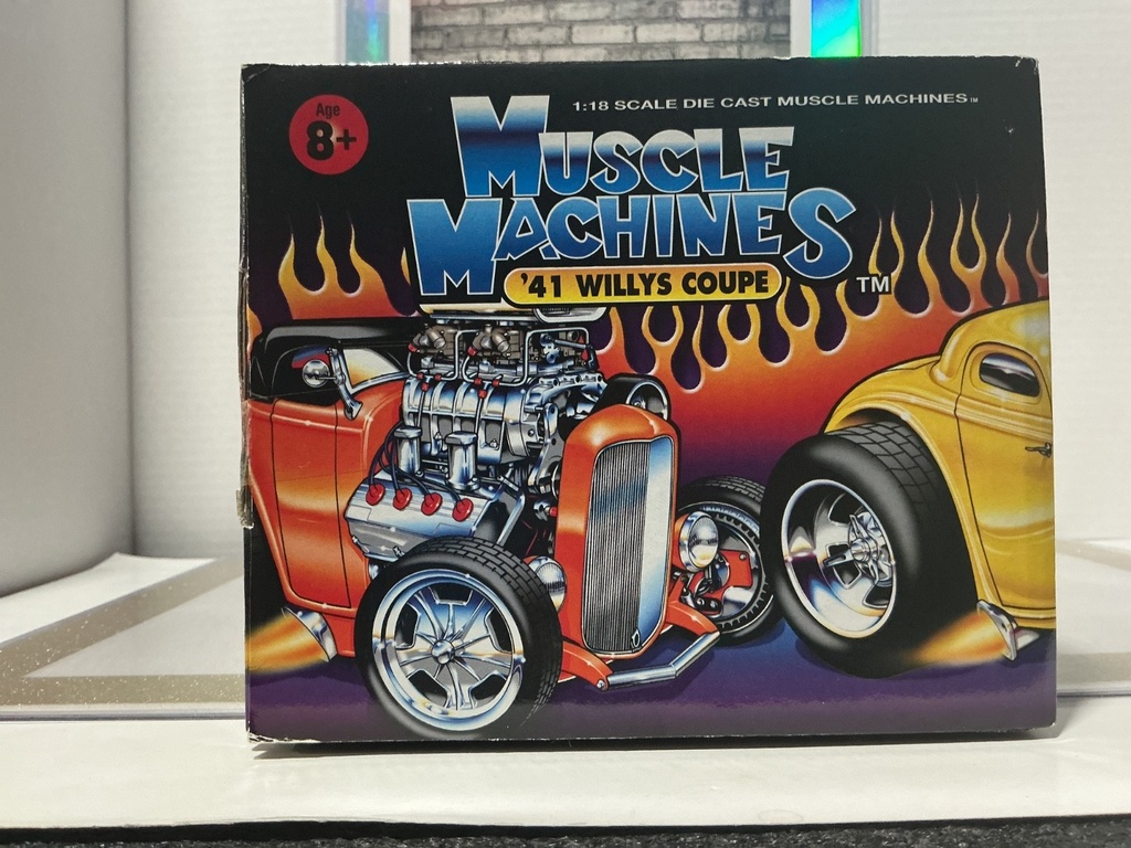 1/18: MUSCLE MACHINES PURPLE ‘41 WILLYS COUPE image
