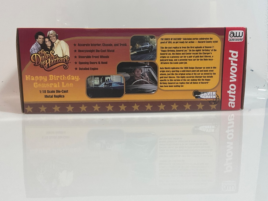 1/18 AUTO WORLD “HAPPY BIRTHDAY, GENERAL LEE” DUKES OF HAZZARD SILVER SCREEN  - Photo 6