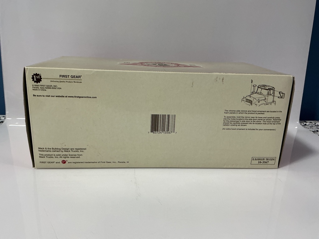 1:34 FIRST GEAR MACK DUMP TRUCK WITH PLOW RANDOLPH TRUCKING #10–3567 - Photo 2