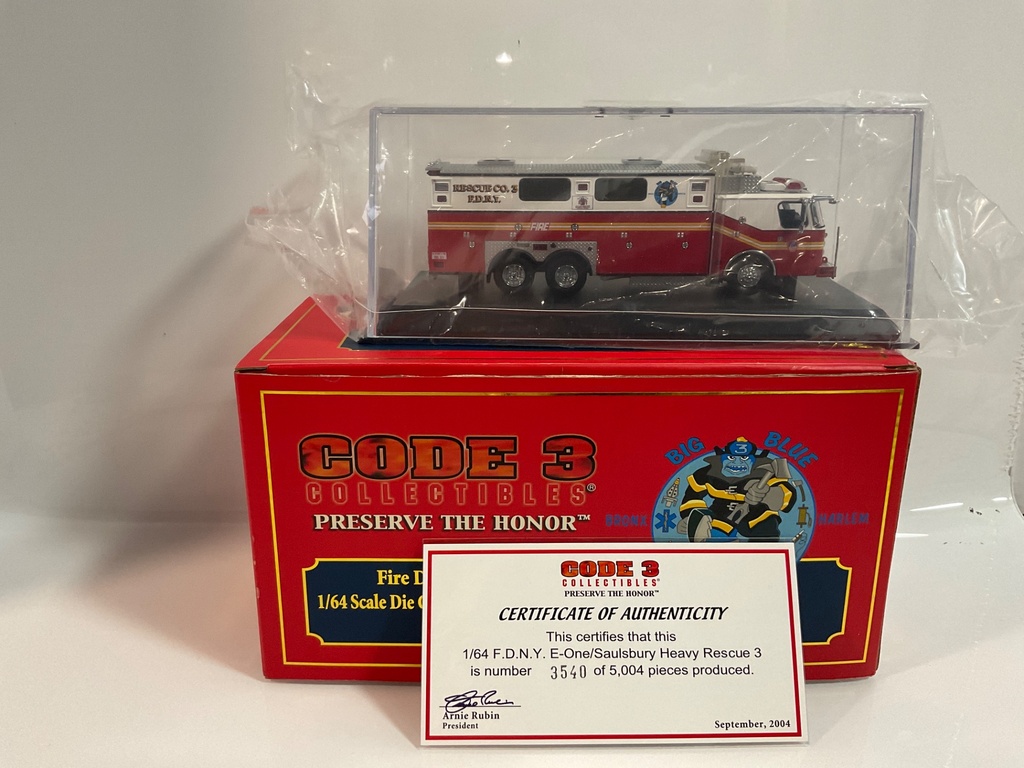 1/64 CODE 3 FDNY E-ONE SAULSBURY HEAVY RESCUE  - Photo 3
