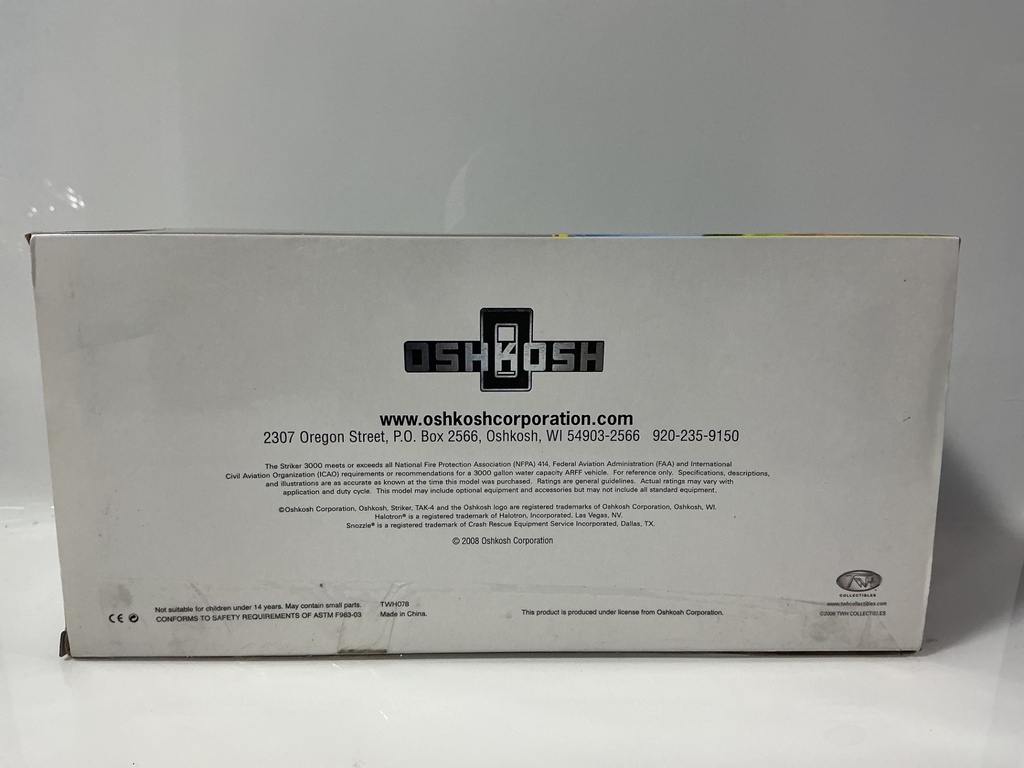 1:50 TWH COLLECTIBLES OSHKOSH STRIKER 3000 TWH078 INDIANAPOLIS AIRPORT - Photo 2