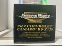 1/18: ERTL 1969 CHEVROLET CAMARO RS-Z / 28 RED W/ WHITE STRIPES image