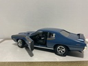 1/18: ERTL 1969 PONTIAC GTO JUDGE BLUE ON CREAM W STRIPE image