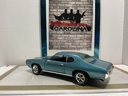 1/18: ERTL 1969 PONTIAC GTO BLUE ON BLACK image