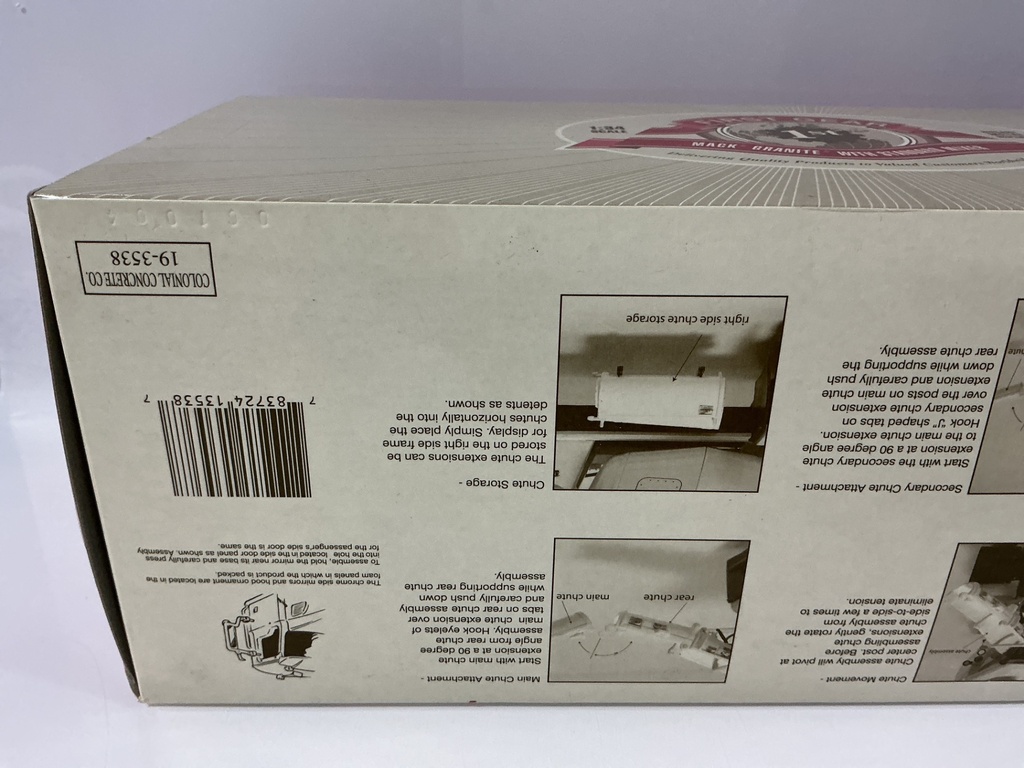 1/34 FIRST GEAR COLONIAL CONCRETE 19-3538 - Photo 2