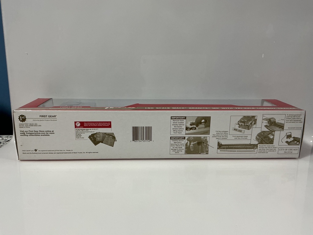 1:50 FIRST GEAR CHICAGO STREETS AND SANITATION MACK GRANITE AND LOWBOW - Photo 4