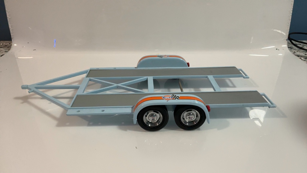 1/18 GMP GULF TRAILER DUAL AXLE [MISSING RAMPS] - Photo 2