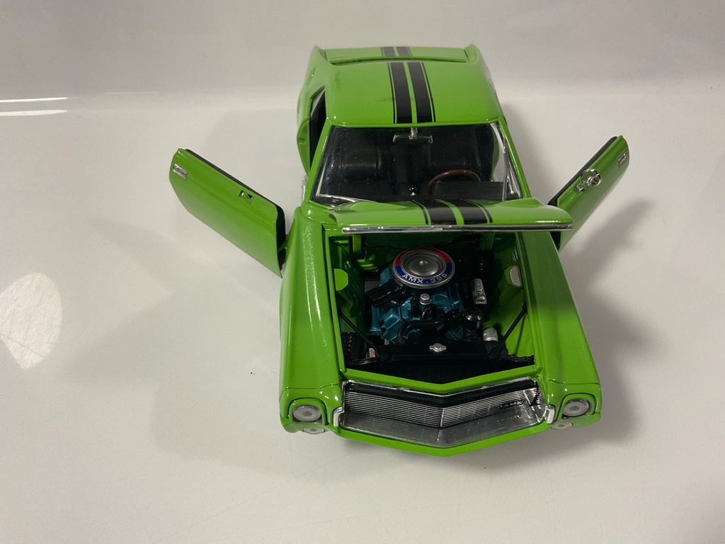 1/18 ERTL 1968/69 AMX GREEN/BLACK ON BLACK “ MISSING MIRROR “ - Photo 4