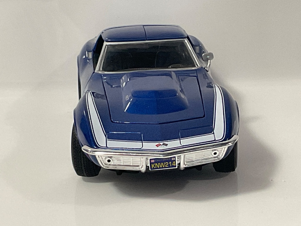 1/18 HOT WHEELS 1969 CHEVROLET CORVETTE STINGRAY BLUE ON BLACK - Photo 6