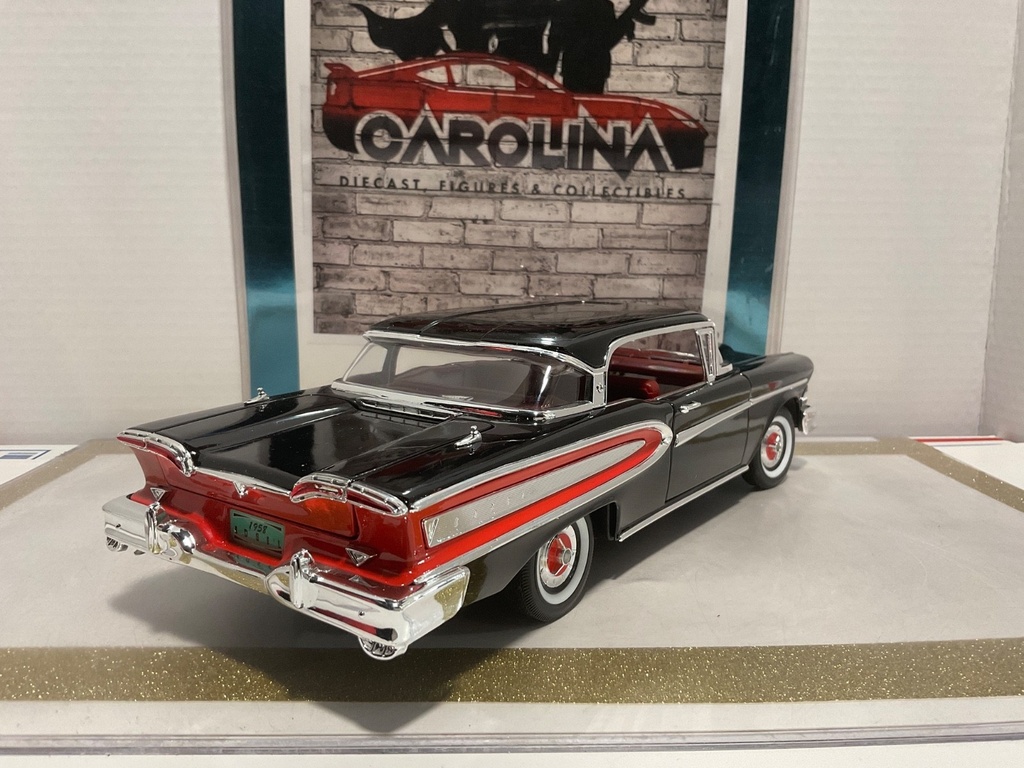 1/18: ROAD SIGNATURE 1958 EDSEL CITATION DELUXE BLACK ON RED image
