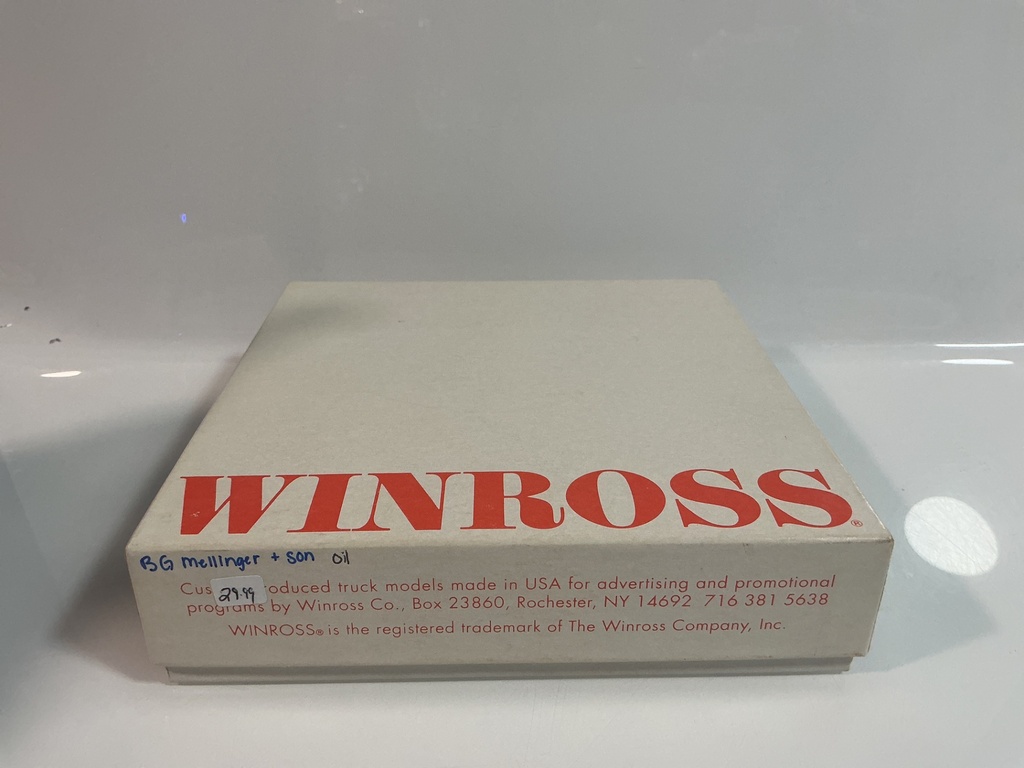 1/64 WINROSS BG MELLINGER AND SON OIL TRUCK HEATING OIL AND SERVICE - Photo 2