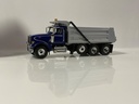 1/34 FIRST GEAR PETERBILT MODEL 367 4 AXLE DUMP TRUCK BLUE SILVER 10-3811 BOX DAMAGE  - Photo 3