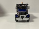1/34 FIRST GEAR PETERBILT MODEL 367 4 AXLE DUMP TRUCK BLUE SILVER 10-3811 BOX DAMAGE  - Photo 4