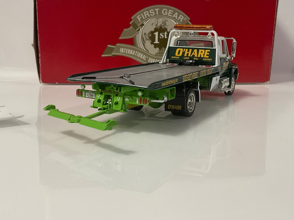1/34 FIRST GEAR INTERNATIONAL DURASTAR SLIDEBACK CARRIER O HARE TOWING 19-3817 - Photo 6