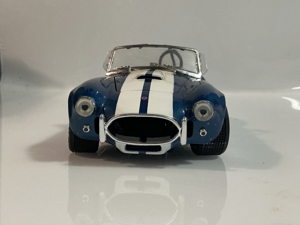1/18 ERTL 1965 SHELBY COBRA 427 BLUE ON WHITE  - Photo 5