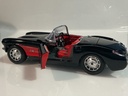 1/18 BURAGO 1957 CHEVROLET CORVETTE BLACK ON RED - Photo 3