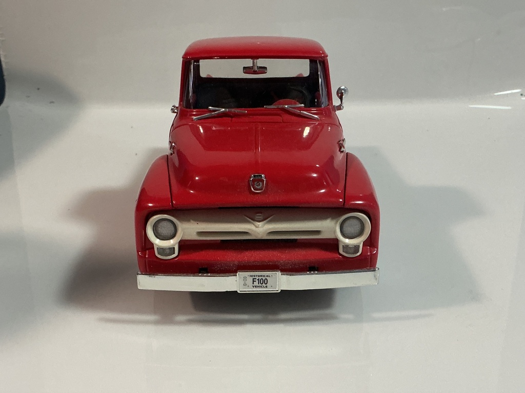 1/18 ERTL 1956 FORD F-100 RED ON RED / BLACK - Photo 5