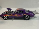 1/18 HOTWHEELS PRO STREET CORVETTE PURPLE ON BLACK& 1/64 TOY CAR - Photo 2