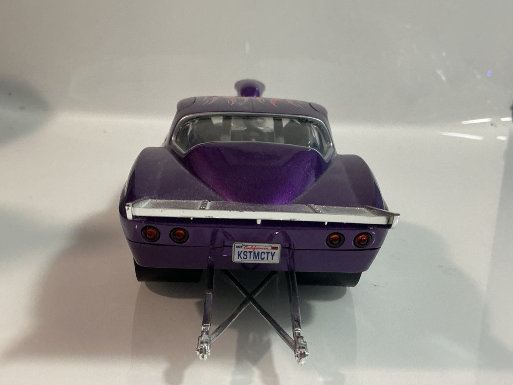 1/18 HOTWHEELS PRO STREET CORVETTE PURPLE ON BLACK& 1/64 TOY CAR - Photo 3