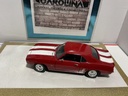 1/18: ERTL 1969 CHEVROLET CAMARO LE RED ON BLACK WITH WHITE STRIPE image