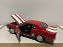 1/18: ERTL 1969 CHEVROLET CAMARO LE RED ON BLACK WITH WHITE STRIPE image