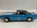 1/18 MAISTO 1968 CHEVROLET CAMARO Z/28 BLUE ON BLACK - Photo 2
