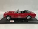 1/18 MAISTO 1967 CHEVROLET CAMARO SS CONVERTIBLE RED ON BLACK - Photo 2