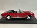1/18 MAISTO 1967 CHEVROLET CAMARO SS CONVERTIBLE RED ON BLACK - Photo 4