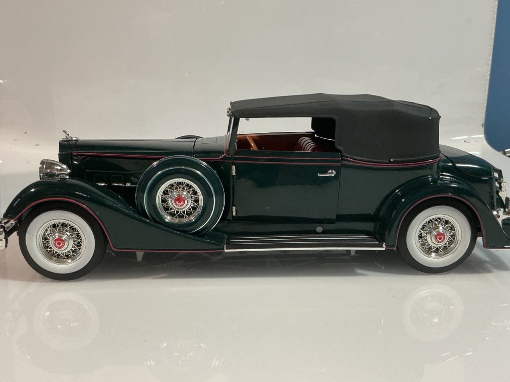 1/18 ANSON 1934 PACKARD GREEN ON BROWN / RED - Photo 2
