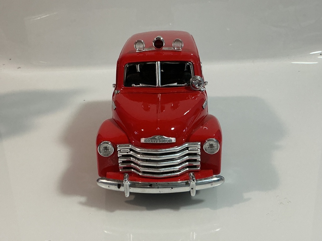 1/18 MIRA CHEVROLET PANEL TRUCK 1950 RED ON BLACK B.F.D.  - Photo 5