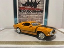 1/18: ERTL 1970 FORD MUSTANG BOSS 302 WITH SHAKER HOOD ORANGE ON BLACK image