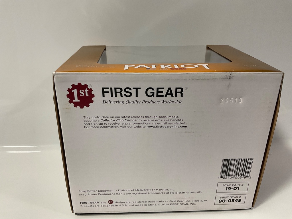1/16 FIRST GEAR SCAG PATRIOT ZERO TURN MOWER  - Photo 2